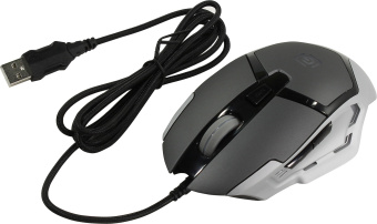 Мышь проводная Оклик 915G HELLWISH V2 черный/серый