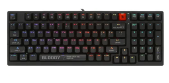 Клавиатура проводная A4Tech Bloody S98 черный (маханика BLMS Red Plus, RGB) черный