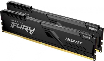 Модуль памяти DDR4 16Gb PC4-25600 3200MHz Kingston Fury Beast Black (Kit of 2)