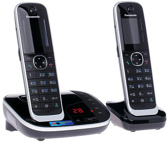 Радиотелефон Panasonic DECT KX-TGJ 322 RUB (АОН, +доп.трубка, автоответчик, цв. дисплей, спикерфон, черный)