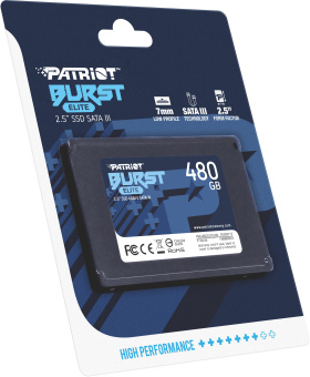 Накопитель SSD SATA 480Gb Patriot Burst Elite (SATA3, 450/320 Мбайт/сек)