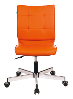 Кресло Бюрократ CH-330M (эко.кожа, без мех. качания, крест. металл, до 120 кг) Оранжевый