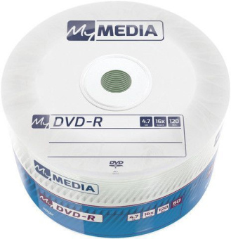 Диск DVD-R 4,7Gb MyMedia 4.7Gb 16x Pack wrap (50шт)