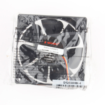 Вентилятор для корпуса 120mm Gembird D12038HM-4 (4-pin, 120x120x38mm, гидродинамический, провод 40 с