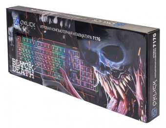 Клавиатура проводная Oklick 717G LED DEATH GAMER Rainbow Led черный