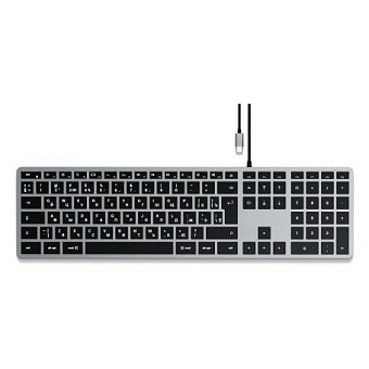 Клавиатура проводная Satechi Slim W3 USB-C Wired Keyboard Space Gray