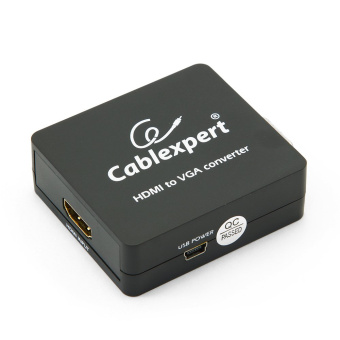 Кабель-переходник (адаптер) HDMI (f) < - > VGA (f), Cablexpert DSC-HDMI-VGA-001, (Конвертер HD19FxHD