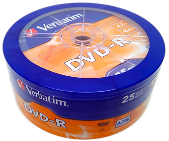Диск DVD-R 4,7Gb Verbatim 16x Shrink (25шт.)