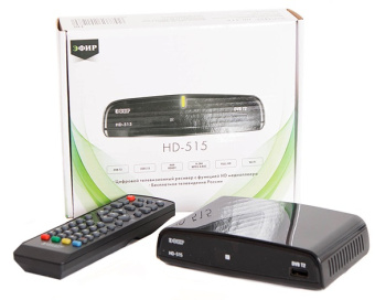 Тюнер TV Сигнал Эфир HD-515 DVB-T2, черный