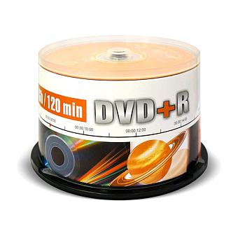 Диск DVD+R 4,7Gb Mirex 16x Cake Box (50шт.)