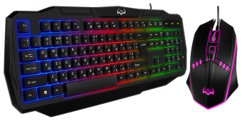 Комплект проводной (клавиатура+мышь) SVEN GS-9100 RGB черный