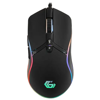 Мышь проводная Gembird MG-810 Gaming 3200dpi Подсветка USB черный (кабель тканевый)