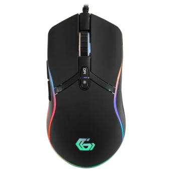 Мышь проводная Gembird MG-810 Gaming 3200dpi Подсветка USB черный (кабель тканевый)
