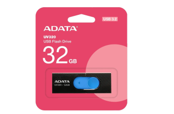 Флешка 32Gb ADATA [UV320] USB3.2 черный/голубой