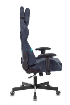 Кресло Zombie VIKING KNIGHT Fabric (ткань, мех. качания, крест. металл, до 150 кг) Синий