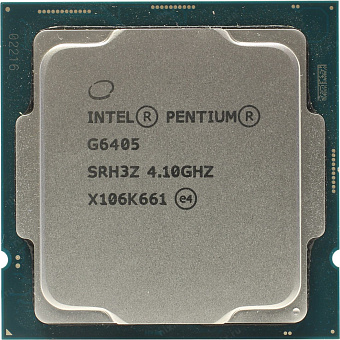 Процессор LGA 1200 Intel  Pentium G6405 (4.1/4M/58W/HD610/2C4T) OEM