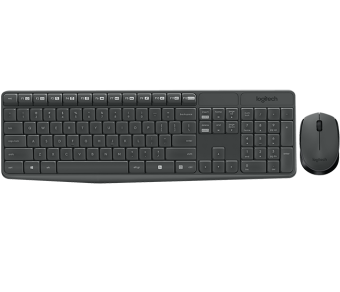 Комплект беспроводной (клавиатура+мышь) Logitech MK235 Wireless USB серый