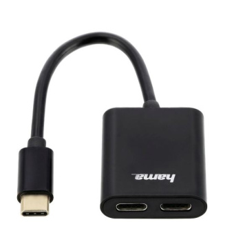Концентратор USB-C - 2-port USB-C, Hama H-135749, черный