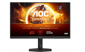 Монитор 27" AOC Q27G4XF (IPS 2560x1440 180Hz HDMI DP) Black (черный)