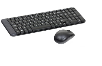 Комплект беспроводной (клавиатура+мышь) Logitech MK220 Wireless Cordless Combo USB черный
