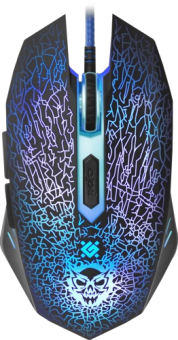 Мышь проводная Defender Shock RGB подсветка черный