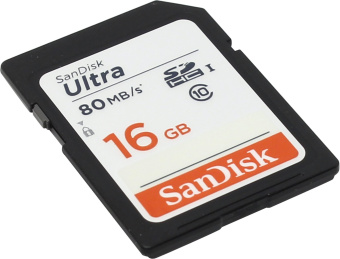 Карта памяти SD 16Gb SanDisk SDHC Class 10 Ultra UHS-I Ultra 80