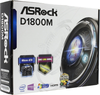 Материнская плата + процессор ASRock D1800M Cel J1800(2.41) 2*DDR3 1*PCI-Ex16 2*PCI-Ex1 2*SATA VGA DVI HDMI LAN mATX