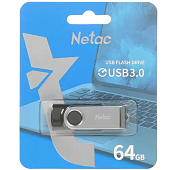 Флешка .64Gb Netac U505 USB3.0 металлическая поворотная крышка