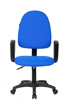 Кресло Бюрократ CH-1300N (ткань, пружинно-винтовой мех. качания, крест. пластик, до 120 кг) Синий