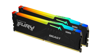 Модуль памяти DDR5 64Gb 5200MHz Kingston Fury Beast RGB (Kit of 2)
