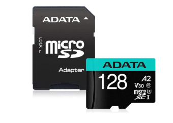 Карта памяти microSD 128Gb ADATA Premier Pro Series microSDXC Class 10 UHS-I U3 V30S + адаптер SD
