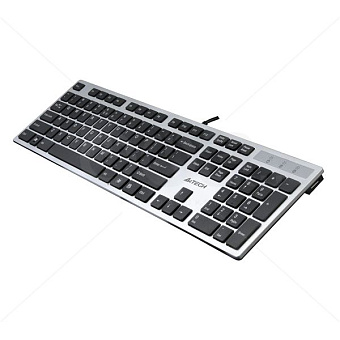 Клавиатура проводная A4Tech KV-300H USB-Hub Slim серый