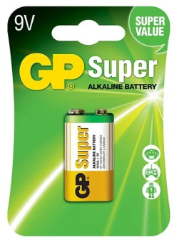 Элемент питания крона, 9V, 1шт, GP Super Alkaline