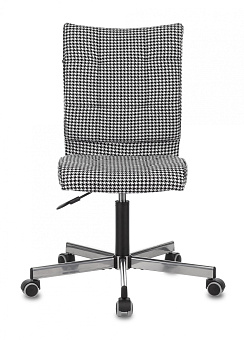 Кресло Бюрократ CH-330M (ткань, без мех. качания, крест. металл, до 120 кг) Черно-Белое