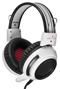 Наушники проводные Oklick HS-G300 ARMAGEDDON (мониторные закрытые, 20-20 000 Гц, 56дБ, 2м) white-bla
