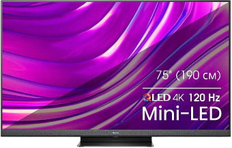 Телевизор 75" Hisense 75U8HQ QLED 4K Ultra HD черный