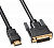 Кабель соединительный HDMI (m) < - > DVI (m),  5.0м, Buro, феррит.кольца черный