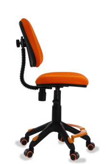 Кресло Бюрократ KD-4-F (ткань, колеса с обратным стопором, подст.для ног, до 100 кг) Оранжевый
