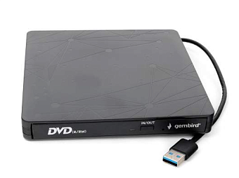 Внешний привод DVDRW Gembird DVD-USB-03 USB3.0 пластик, черный