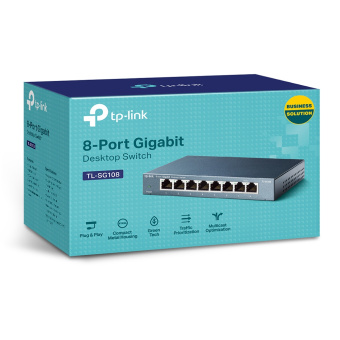 Коммутатор 8 port TP-Link TL-SG108 1000 Мбит/сек