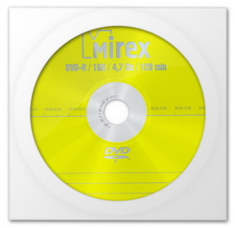 Диск DVD+RW 4,7Gb Mirex 16x в Бумажном конверте