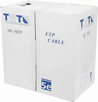 Кабель витая пара внешний 4 пары FTP кат.5e (305м) медный с тросом Lanmaster TWT