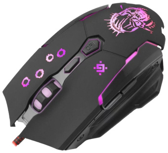 Мышь проводная Defender GM-170L Killer (3200dpi переключаемая подсветка коврик в комплекте ) USB черный
