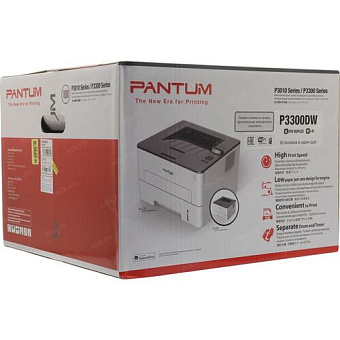 Принтер Pantum P3300DW (A4, ч/б, 33 стр/мин, дуплекс, USB, LAN, WiFi) белый