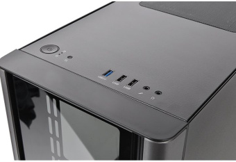 Корпус Thermaltake V150 TG (MiniTower, 1*USB3.0, 2*USB2.0, Tempered Glass, mATX, без БП) Black