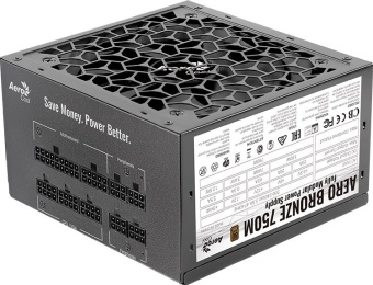 Блок питания 750W Aerocool AERO BRONZE 750M (120mm, 24+8pin, 2*8pin, 6*Sata, 4*Molex, 80 PLUS BRONZE)