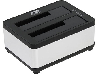 Док-станция AgeStar 3UBT8 (2*2.5"/3.5" HDD, clone, блок питания) Silver
