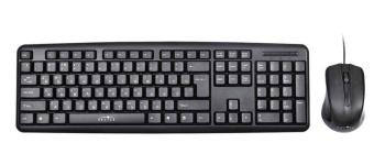 Комплект проводной (клавиатура+мышь) OKLICK 600M USB черный