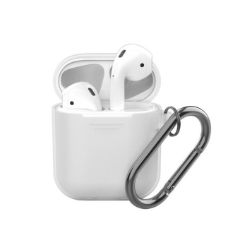 Чехол для наушников Apple Airpods 2 - Gurdini прозрачный силиконовый