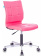 Кресло Бюрократ CH-330M (эко.кожа, без мех. качания, крест. металл, до 120 кг) Светло-розовый